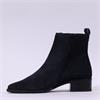Paul Green Low Heel Pointed Chelsea Boot - Navy Suede